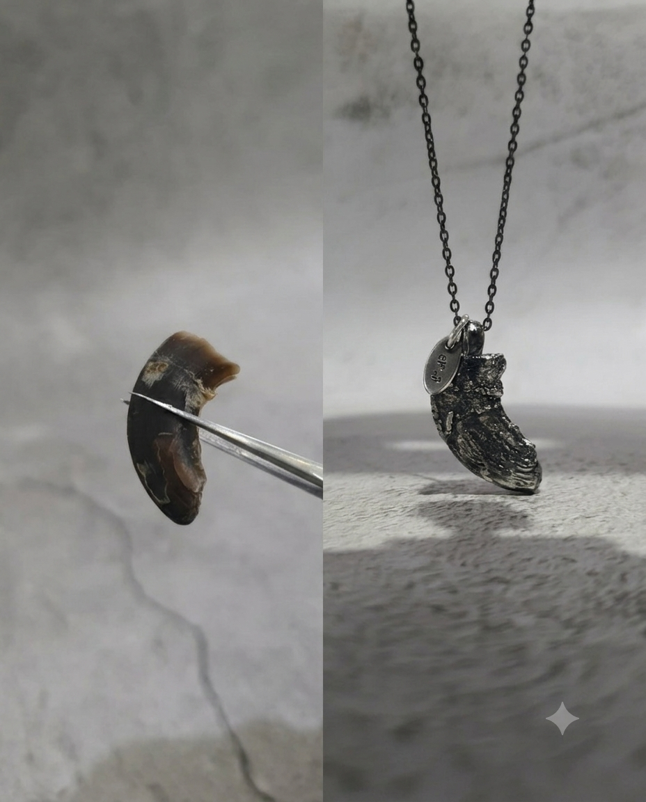 원본 발톱과 Metal Skin 완성품